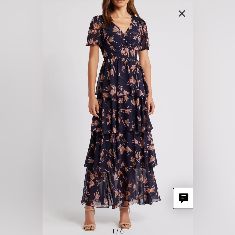 NWT - Chelsea28 Floral Tiered Dress